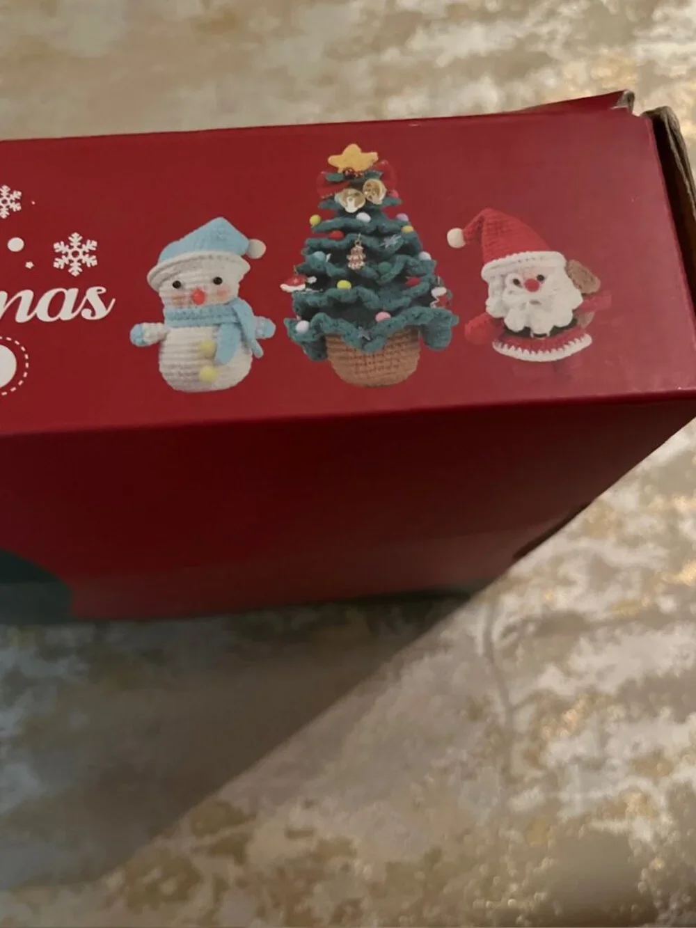 DIY Woolen Doll Crochet Kit 3 pcs Santa Snowman Tree Christmas Gift Adults Kids
